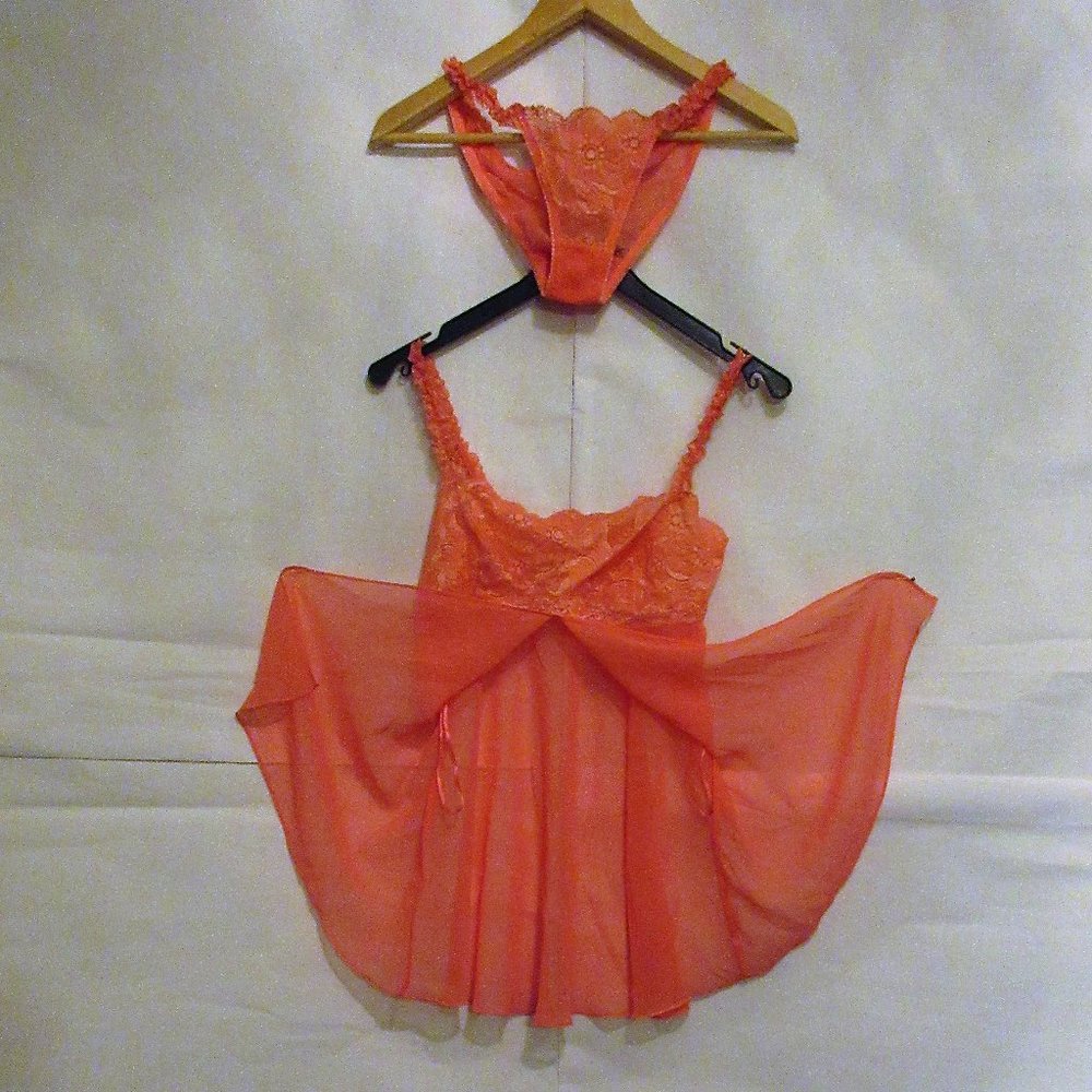 La Senza  Women's Babydoll & Slips Sexy Lingerie baby doll  Pink size M